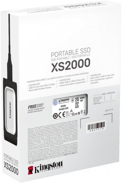 Накопичувач зовнішній SSD Portable USB 1.0ТB Kingston XS2000 Silver (SXS2000/1000G) SXS2000/1000G фото