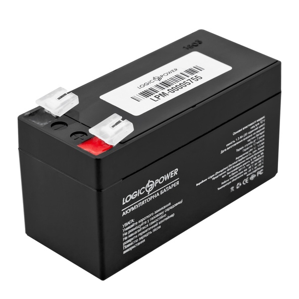 Акумуляторна батарея LogicPower LPM 12V 1.3AH (LPM 12 - 1.3 AH) AGM LP4131 фото