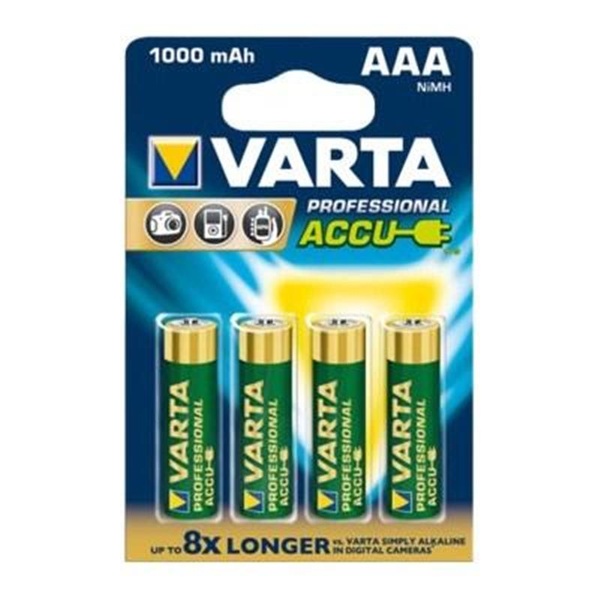 Акумулятор Varta Rechargeable Accu AAA/HR03 NI-MH 1000 mAh BL 4шт (05703301404) 05703301404 фото