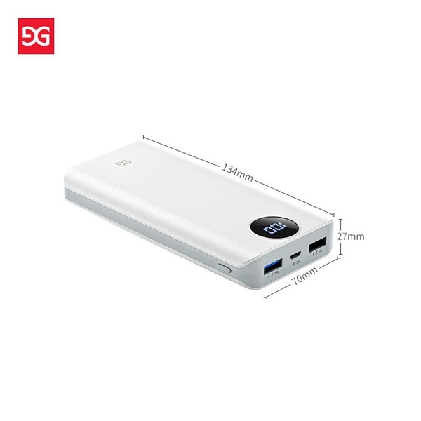 Універсальна мобільна батарея Gusgu Xiamen Mini 80000M 20000 mAh White (GB/T-35590/UA-102807) GB/T-35590/UA-102807 фото
