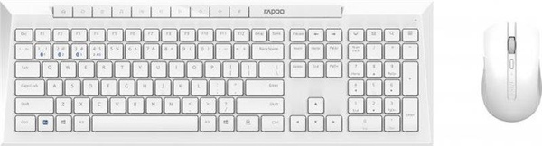 Комплект (клавіатура, мишка) бездротовий Rapoo 8210М Wireless White 8210М White фото