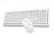 Комплект (клавіатура, мишка) бездротовий A4Tech FG1012 White USB FG1012 (White) фото 4