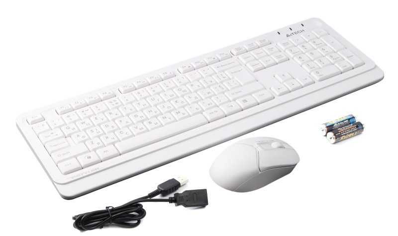 Комплект (клавіатура, мишка) бездротовий A4Tech FG1012 White USB FG1012 (White) фото