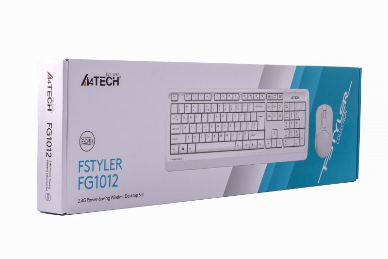 Комплект (клавіатура, мишка) бездротовий A4Tech FG1012 White USB FG1012 (White) фото