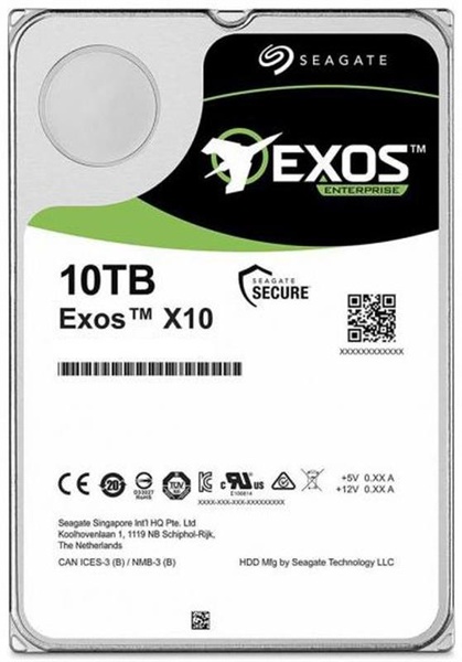 Накопичувач HDD 3.5" SATA 10.0TB Seagate Exos X10 7200rpm 256MB (ST10000NM0086) ST10000NM0086 фото