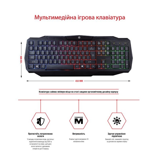 Комплект (клавіатура, мишка) Piko GX50 Black USB (1283126506208) + килимок 1283126506208 фото