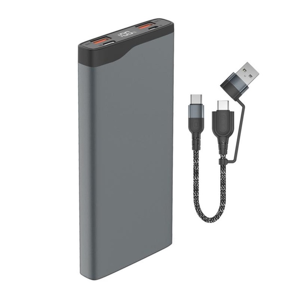 Універсальна мобільна батарея 4smarts VoltHub Pro 10000mAh 22.5W with Quick Charge, PD gunmetal *Select Edition* VoltHub Pro 10000mAh фото