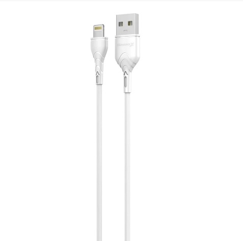 Кабель Grand-X USB-Lightning, 1м, Cu, 2,1A, White (PL01W) PL01W фото
