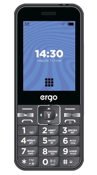 Мобiльний телефон Ergo E281 Dual Sim Black E281 Black фото