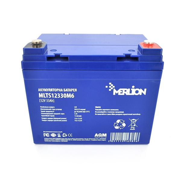 Акумуляторна батарея Merlion 12V 33AH (MLTS12330M6/16989) AGM MLTS12330M6/16989 фото