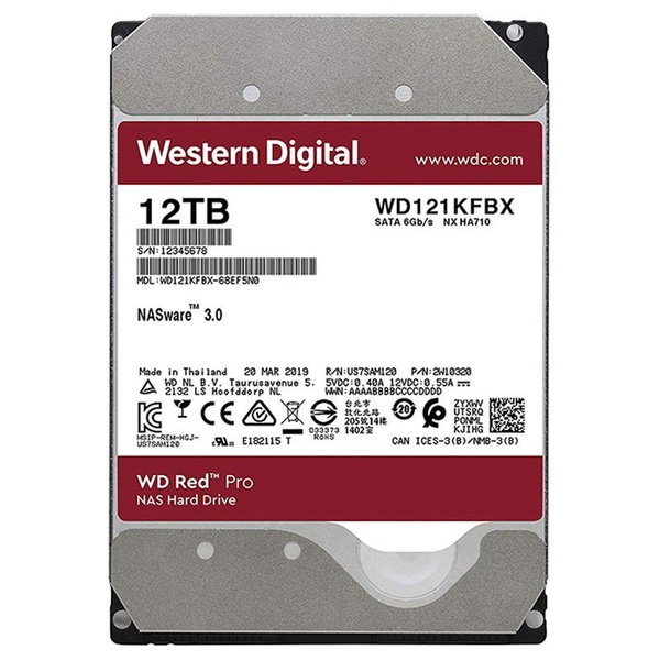 Накопичувач HDD SATA 12.0TB WD Red Pro NAS 7200rpm 256MB (WD121KFBX) WD121KFBX фото
