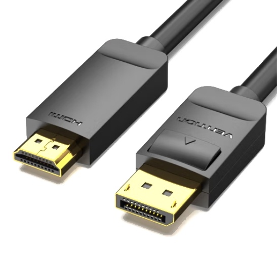 Кабель Vention DisplayPort - HDMI (M/M), 1.5 м, Black (HAGBG) HAGBG фото
