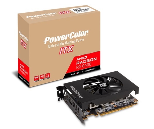 Відеокарта AMD Radeon RX 6400 4GB GDDR6 ITX PowerColor (AXRX 6400 4GBD6-DH) AXRX 6400 4GBD6-DH фото