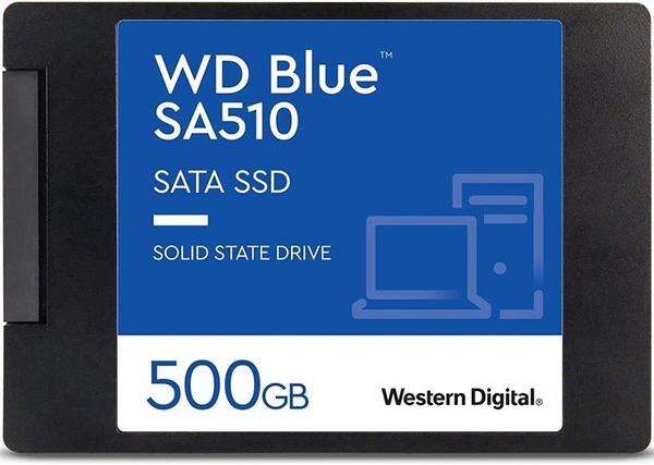 Накопичувач SSD 500GB WD Blue 2.5" SATAIII 3D TLC (WDS500G3B0A) WDS500G3B0A фото
