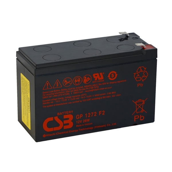 Акумуляторна батарея CSB 12V 7.2AH (GP1272F2/04408) AGM longlife Black GP1272F2/04408 фото