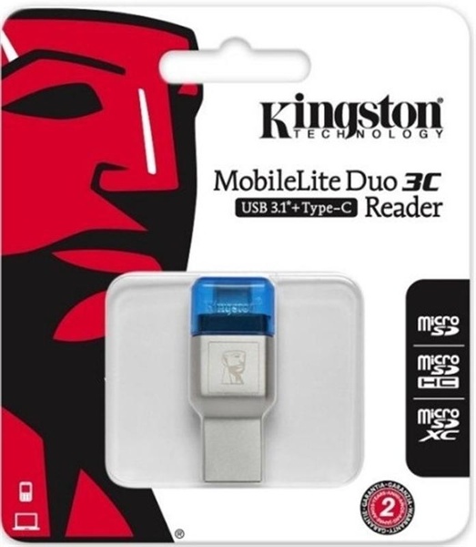 Картрідер Kingston MobileLite Duo 3C Dual Interface USB3.1 Type-A and Type-C microSD (FCR-ML3C) Metall Casing FCR-ML3C фото