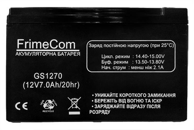 Акумуляторна батарея FrimeCom 12V 7AH (GS1270) AGM GS1270 фото