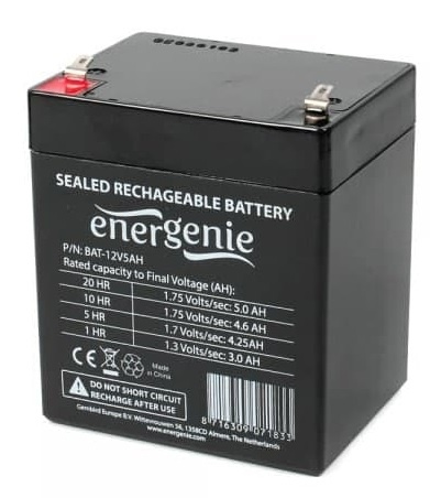 Акумуляторна батарея EnerGenie 12V 5AH (BAT-12V5AH) AGM BAT-12V5AH фото