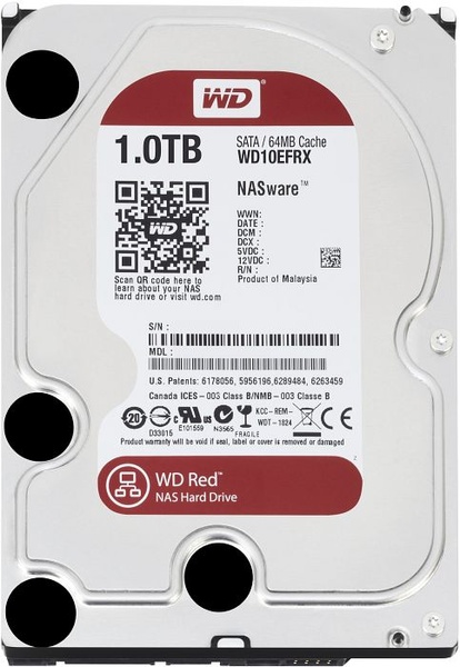 Накопичувач HDD SATA 1.0TB WD Red 5400rpm 64MB (WD10EFRX) WD10EFRX фото