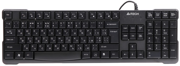 Клавіатура A4Tech KR-750 Ukr Black KR-750 USB (Black) фото