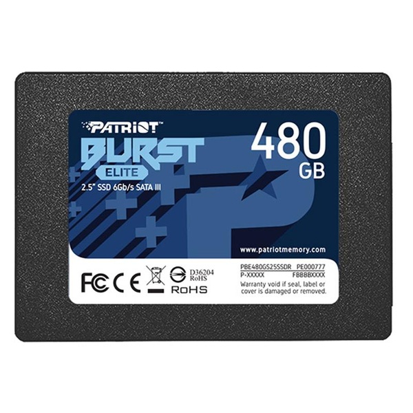 Накопичувач SSD 480GB Patriot Burst Elite 2.5" SATAIII TLC (PBE480GS25SSDR) PBE480GS25SSDR фото