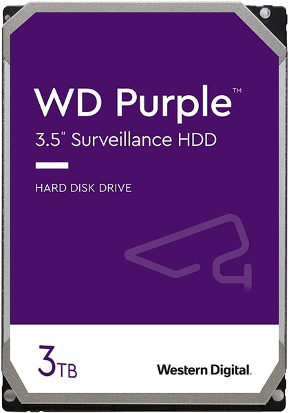 Накопичувач HDD SATA 3.0TB WD Purple 5400rpm 256MB (WD33PURZ) WD33PURZ фото