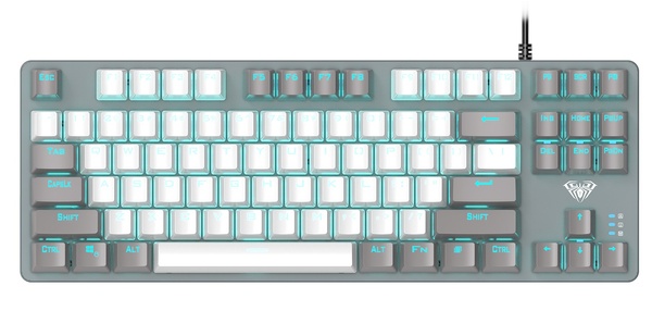 Клавіатура Aula Mechanical F3287 White/Grey keycap KRGD blue (6948391240688) 6948391240688 фото