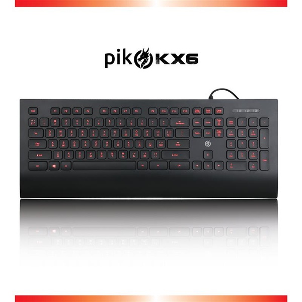 Клавіатура Piko KX6 Ukr Black (1283126489556) 1283126489556 фото
