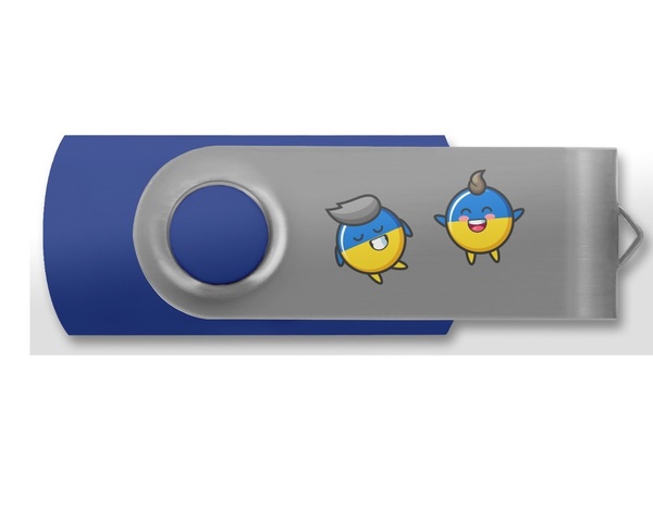 Флеш-накопичувач USB 64GB GOODRAM Ukraine UTS2 Process Blue (UTS2-0640B0R11-UA) UTS2-0640B0R11-UA фото