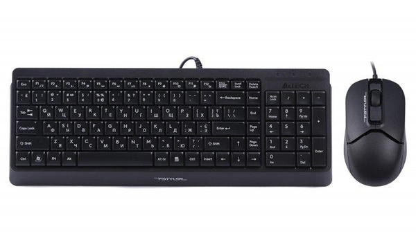 Комплект (клавіатура, мишка) A4Tech F1512 Black USB F1512 (Black) фото