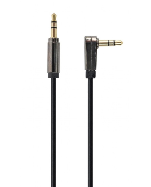 Аудіо-кабель Cablexpert 3.5 мм - 3.5 мм (M/M), 1 м, чорний (CCAP-444L-1M) CCAP-444L-1M фото