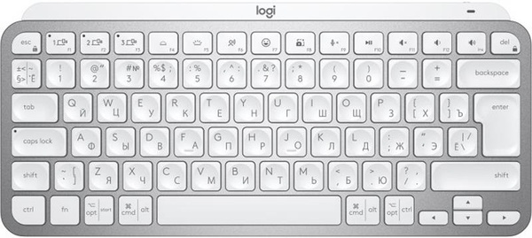 Клавіатура бездротова Logitech MX Keys Mini Wireless Illuminated UA Pale Gray (920-010499) 920-010499 фото