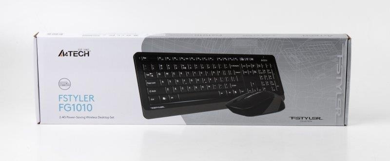 Комплект (клавіатура, мишка) бездротовий A4Tech FG1010 Black/Grey USB FG1010 (Grey) фото