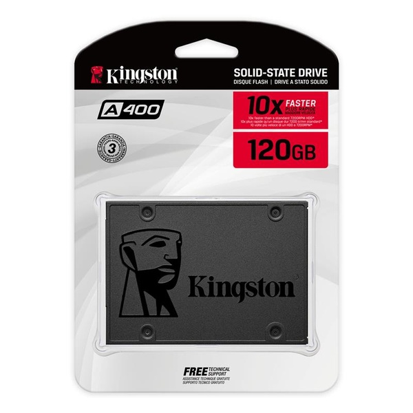 Накопичувач SSD 120GB Kingston SSDNow A400 2.5" SATAIII TLC (SA400S37/120G) SA400S37/120G фото