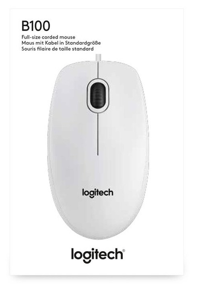 Мишка Logitech B100 (910-003360) White USB 910-003360 фото
