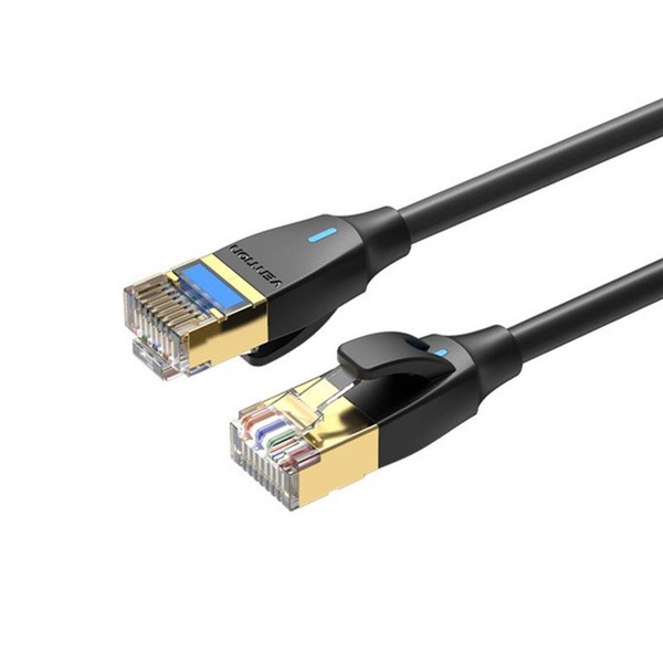 Патч-корд Vention CAT 8 SFTP Ethernet Slim Type, 1.5 m, Black (IKIBG) IKIBG фото