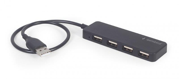 Концентратор USB Gembird 4хUSB2.0, пластик, Black (UHB-U2P4-06) UHB-U2P4-06 фото