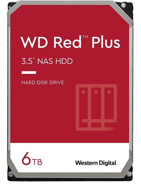 Накопичувач HDD SATA 6.0TB WD Red Plus 5400rpm 256MB (WD60EFPX) WD60EFPX фото