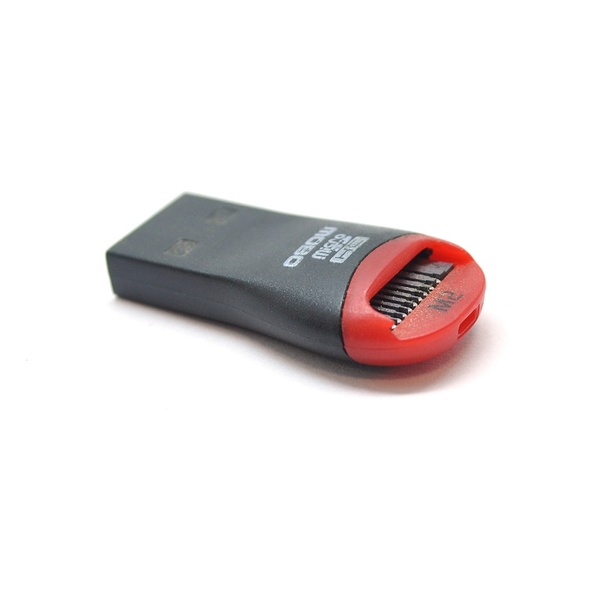 Кардрідер USB2.0 Voltronic MicroSD Black/Red (06259), техпакет 06259 фото