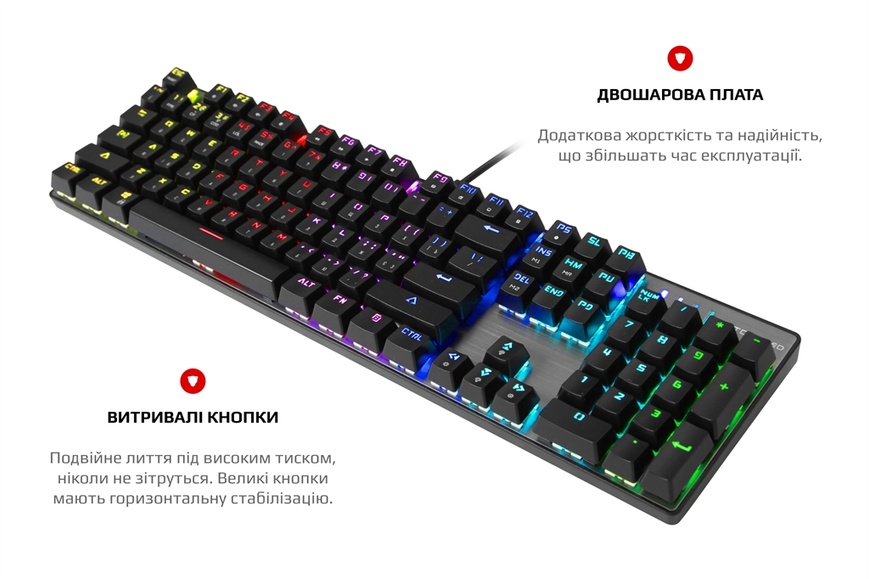 Комплект (клавіатура, мишка) Motospeed CK888 Outemu Red (mtck888mr) Silver/Black USB mtck888mr фото