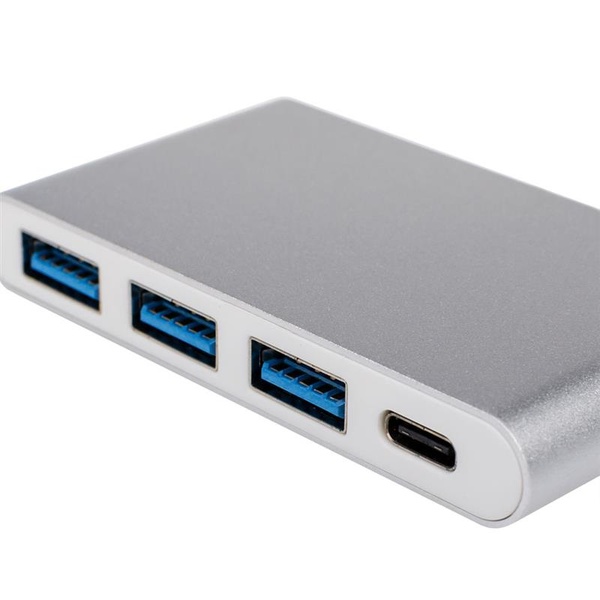 Концентратор USB Type-CAtcom 3хUSB3.0, USB Type-C, 0.1м, метал Silver (12808) 12808 фото