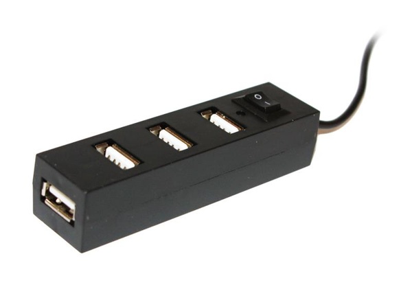 Концентратор USB2.0 Voltronic 4хUSB2.0 Black (YT-HUB4-B/07243), Blister YT-HUB4-B/07243 фото