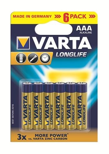 Батарейка Varta Longlife AAA/LR03 BL 6шт 04103101416 фото