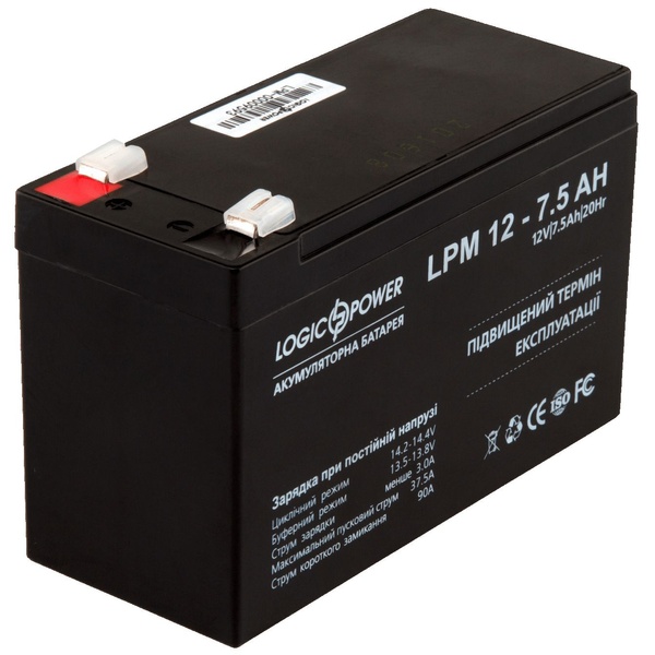 Акумуляторная батарея LogicPower 12V 7.5AH (LPM 12 - 7,5 AH) AGM LP3864 фото