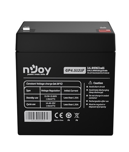 Акумуляторна батарея Njoy GP4.5121F 12V 4.5AH (BTVACDUEATE1FCN01B) AGM GP4.5121F фото