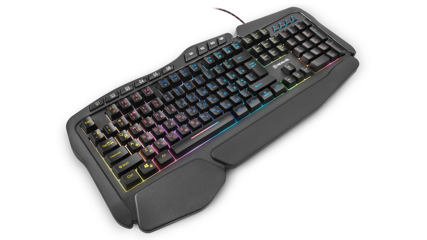 Клавіатура REAL-EL Gaming 8900 RGB Macro Ukr Black EL123100025 фото